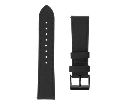 Pasek i akcesoria do zegarków FIXED Leather Strap do Smartwatch (22mm) wide black FIXLST-22mm-BK